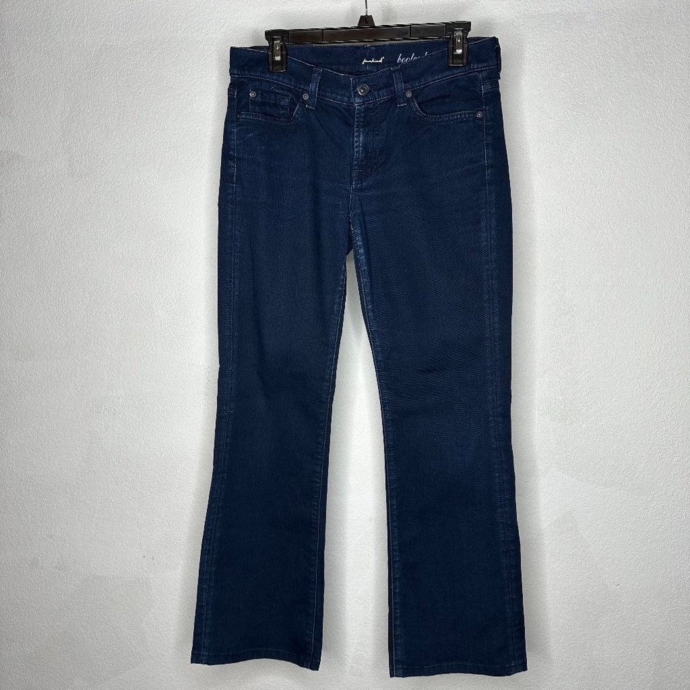 7 For All Mankind Boot Cut Womens Jeans Size 29x28 Stretch Dark Wash